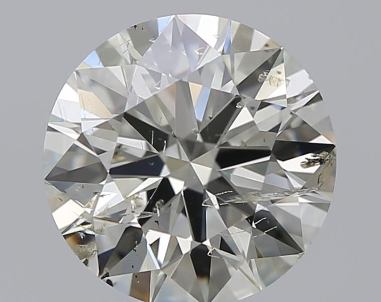 2.52 CaratK-SI2 EX Cut Round Diamond