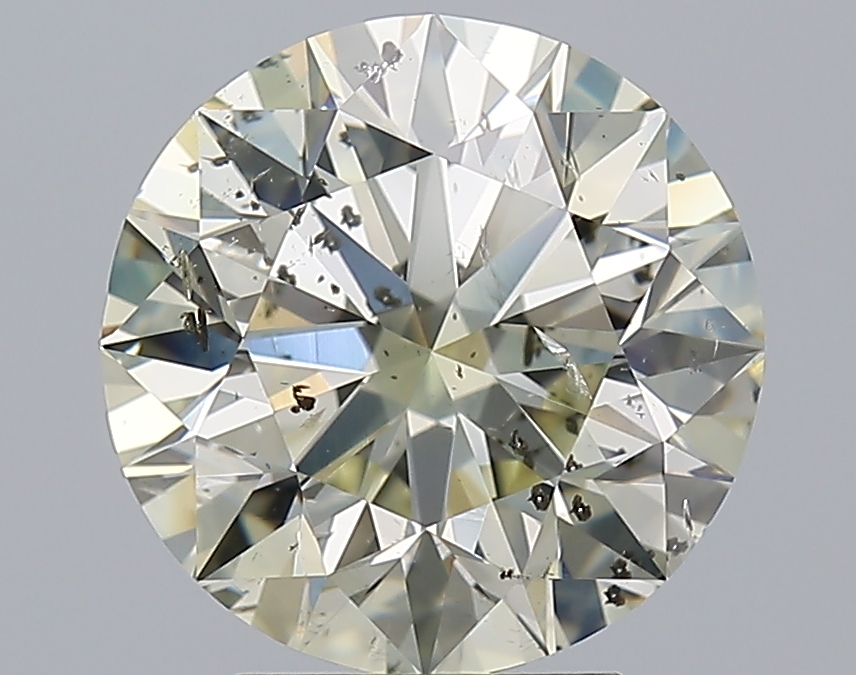 4.01 CaratL-SI2 EX Cut Round Diamond