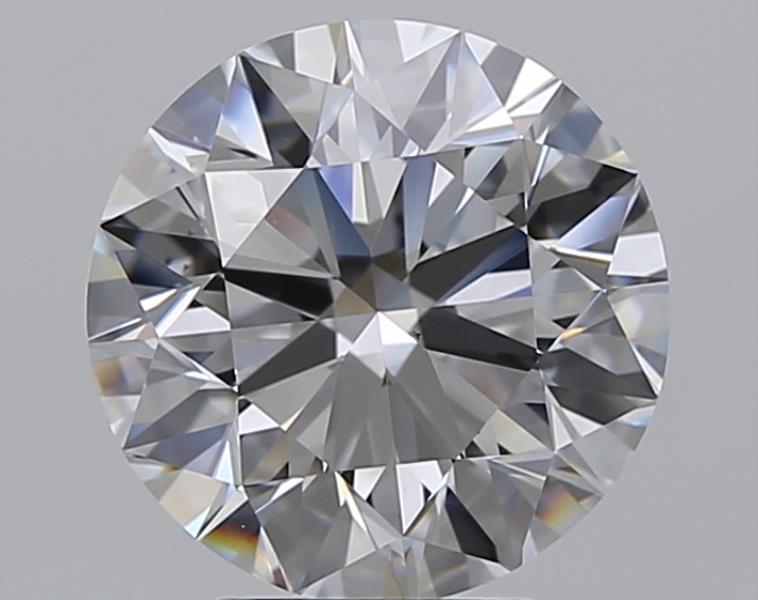3.57 CaratD-VS2 EX Cut Round Diamond