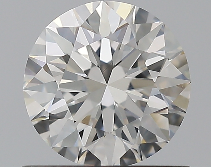 0.76 CaratF-VS2 EX Cut Round Diamond