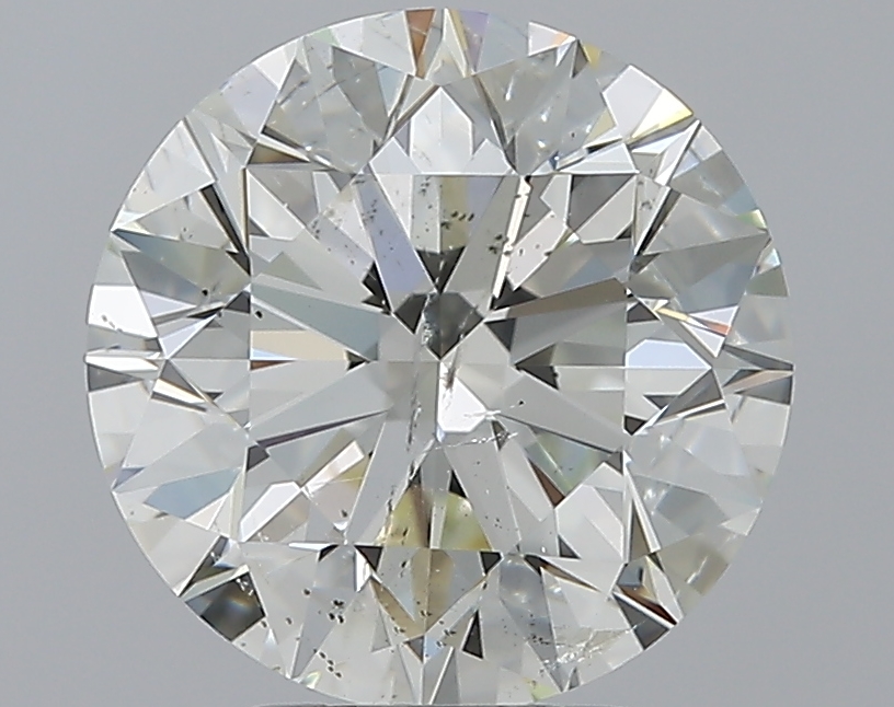 3.51 CaratK-SI2 EX Cut Round Diamond