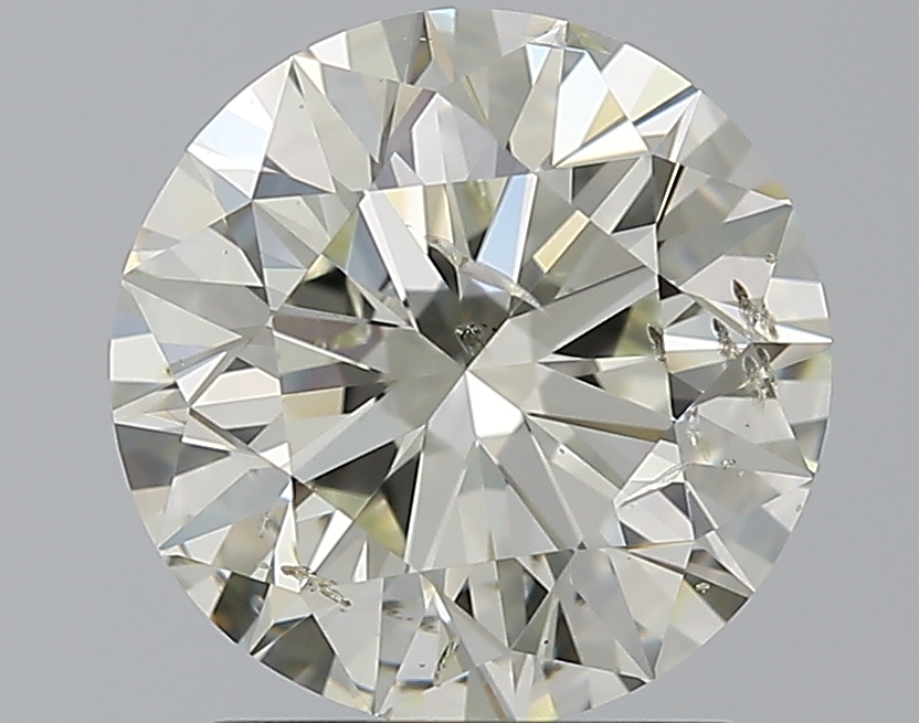 2.01 CaratJ-SI2 EX Cut Round Diamond