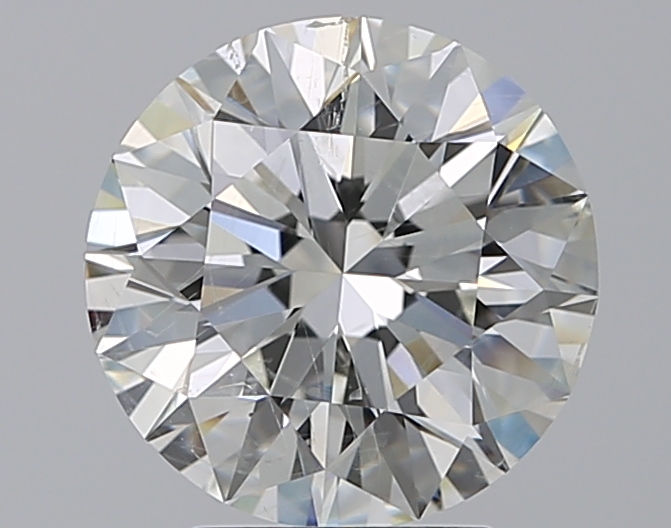 3.72 CaratJ-SI2 EX Cut Round Diamond