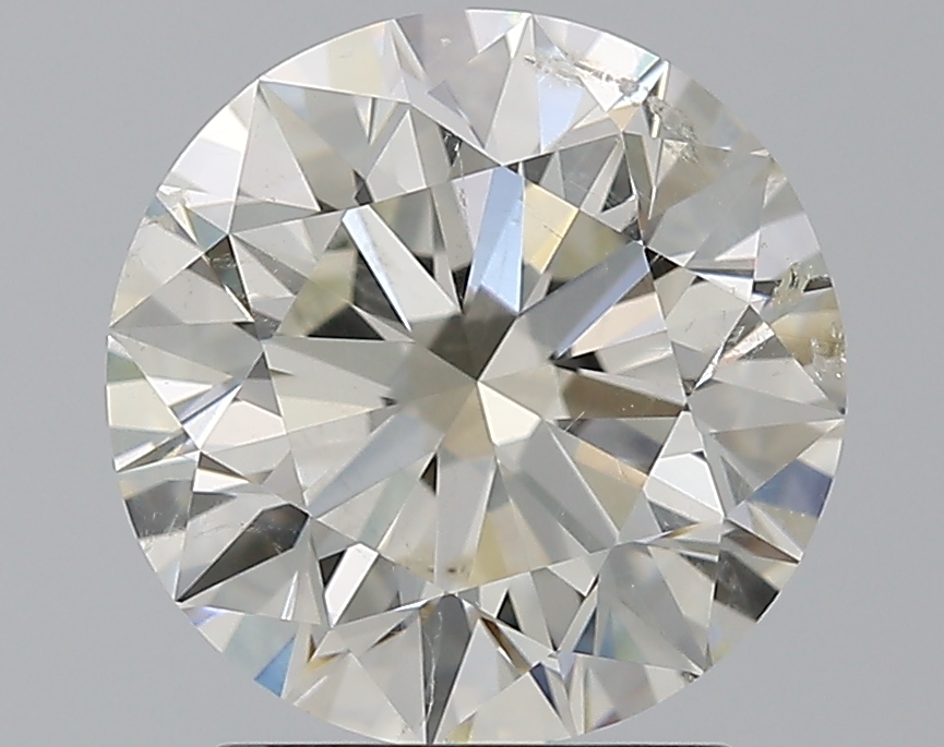 2.39 CaratJ-SI2 EX Cut Round Diamond