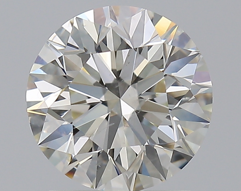 1.7 CaratJ-SI2 EX Cut Round Diamond