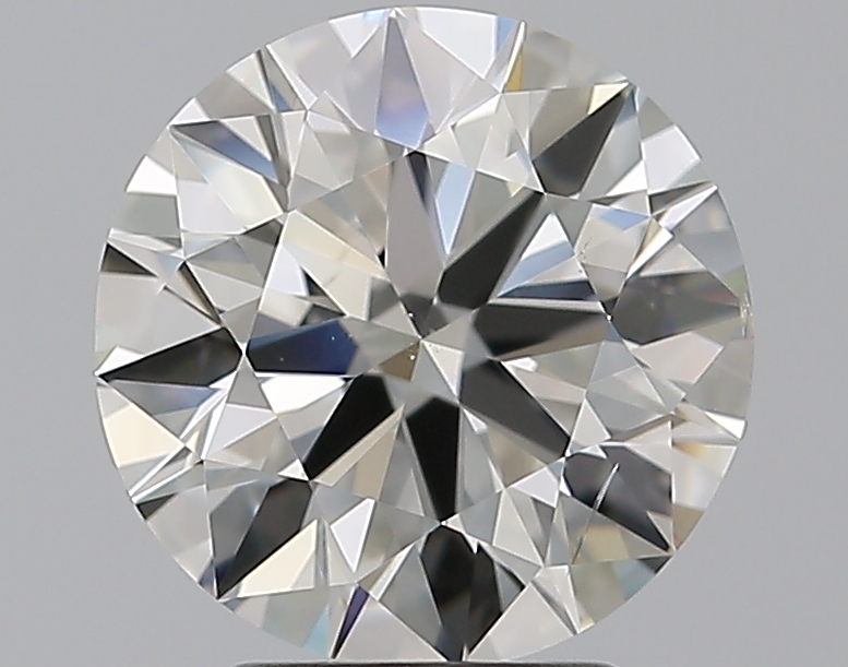 3 CaratJ-SI1 EX Cut Round Diamond