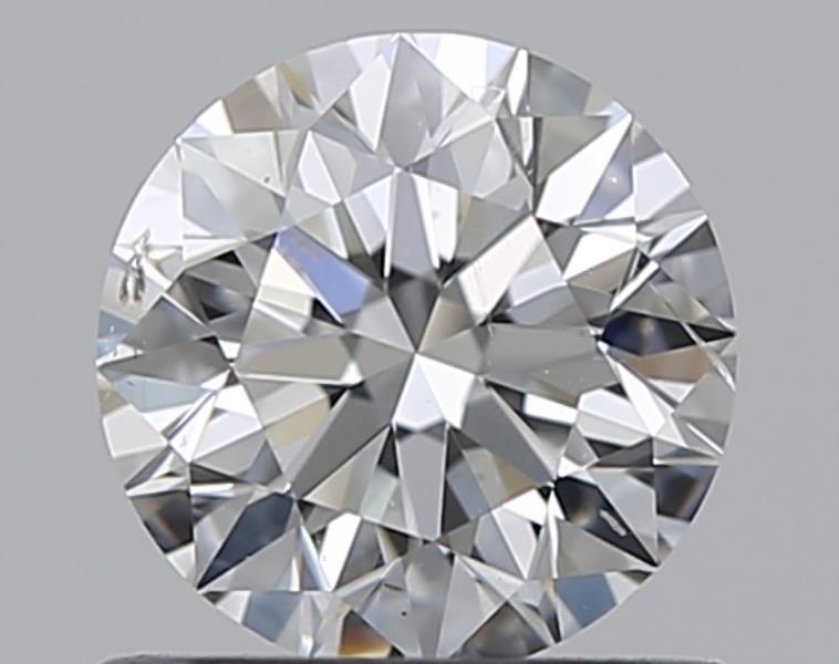 0.66 CaratF-SI2 EX Cut Round Diamond