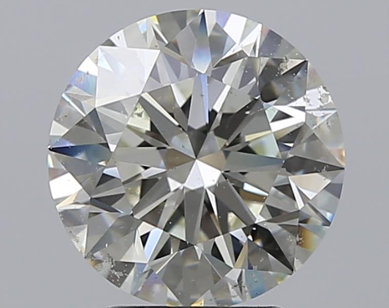 3.01 CaratK-SI2 EX Cut Round Diamond