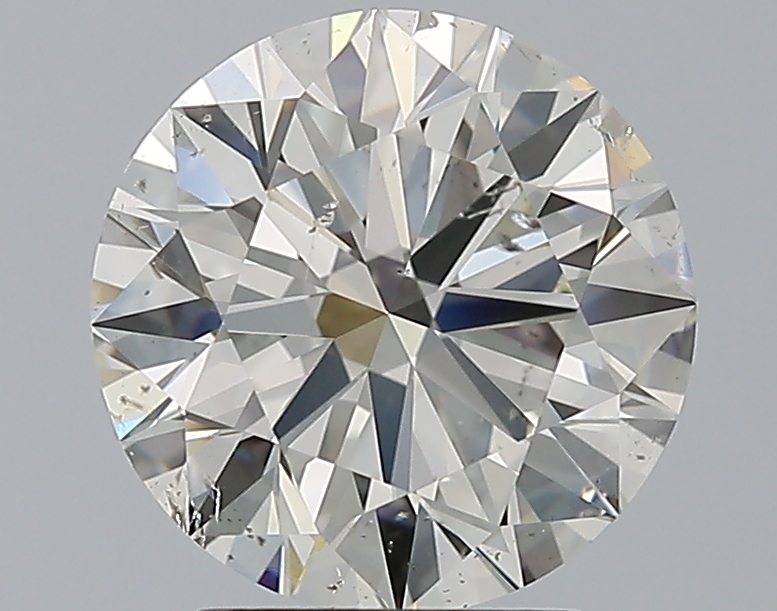 2.91 CaratJ-SI2 EX Cut Round Diamond