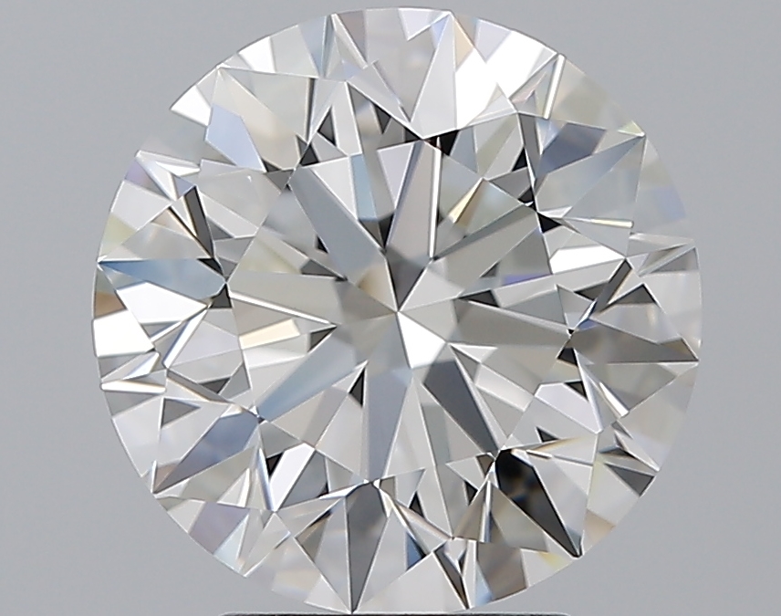 4.09 CaratF-VVS1 EX Cut Round Diamond
