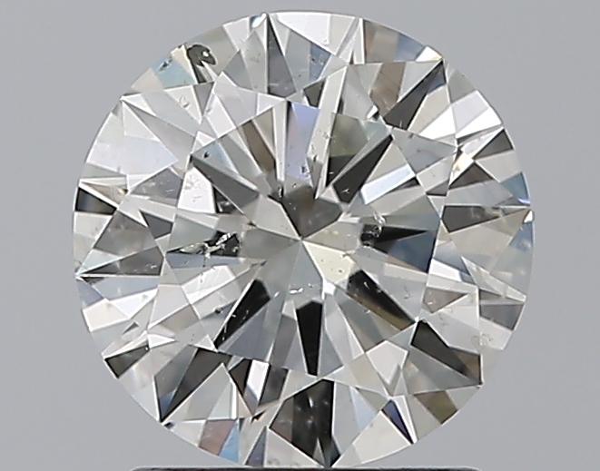 1.7 CaratJ-SI2 EX Cut Round Diamond