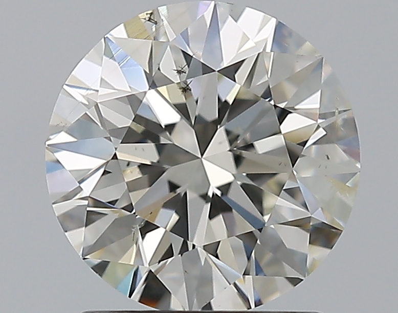 1.7 CaratJ-SI2 EX Cut Round Diamond