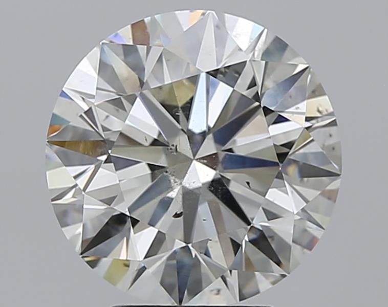 3.71 CaratK-SI2 EX Cut Round Diamond