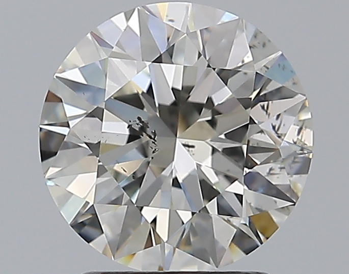 2.01 CaratJ-SI2 EX Cut Round Diamond