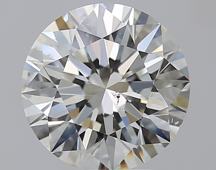 3.51 CaratJ-SI1 EX Cut Round Diamond