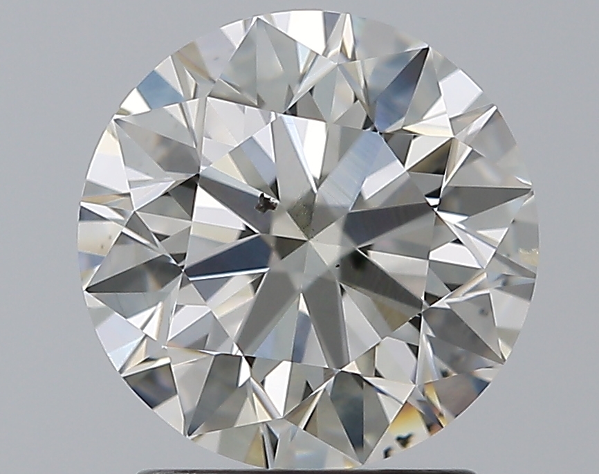 2 CaratJ-SI1 EX Cut Round Diamond