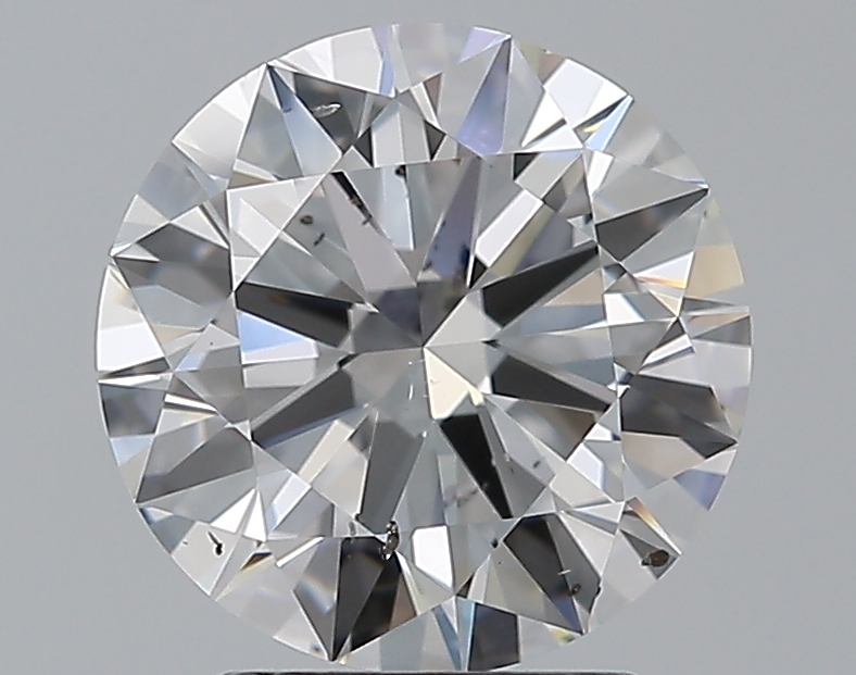 2.81 CaratD-SI1 EX Cut Round Diamond