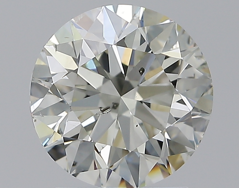 2.01 CaratK-SI2 EX Cut Round Diamond