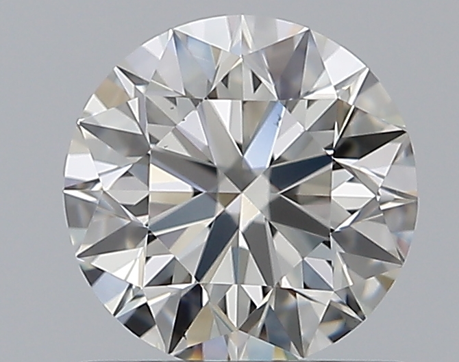 0.76 CaratJ-VS2 EX Cut Round Diamond