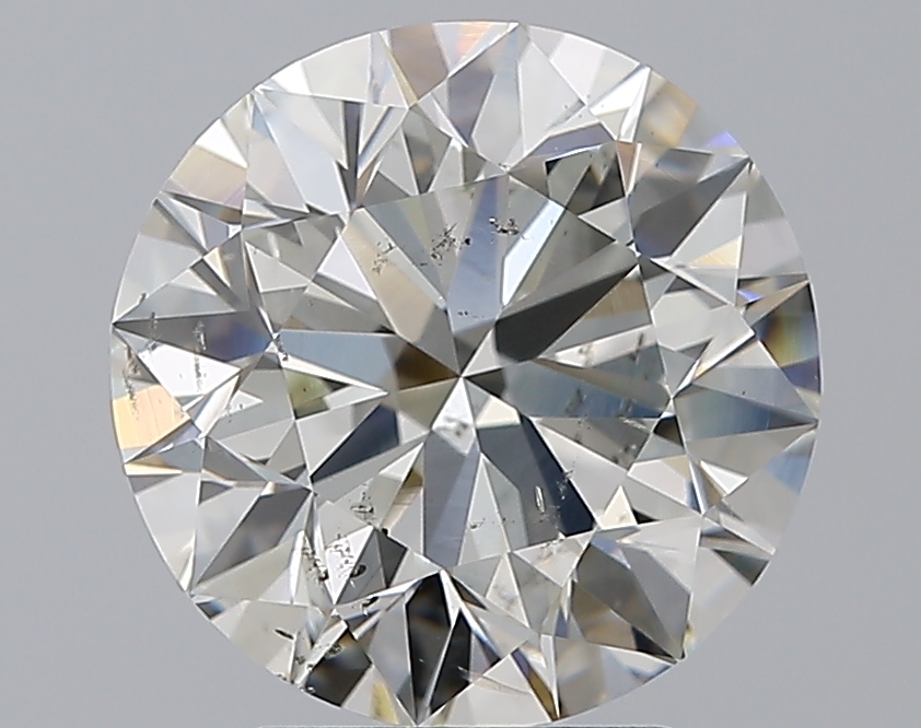 3.81 CaratJ-SI2 EX Cut Round Diamond