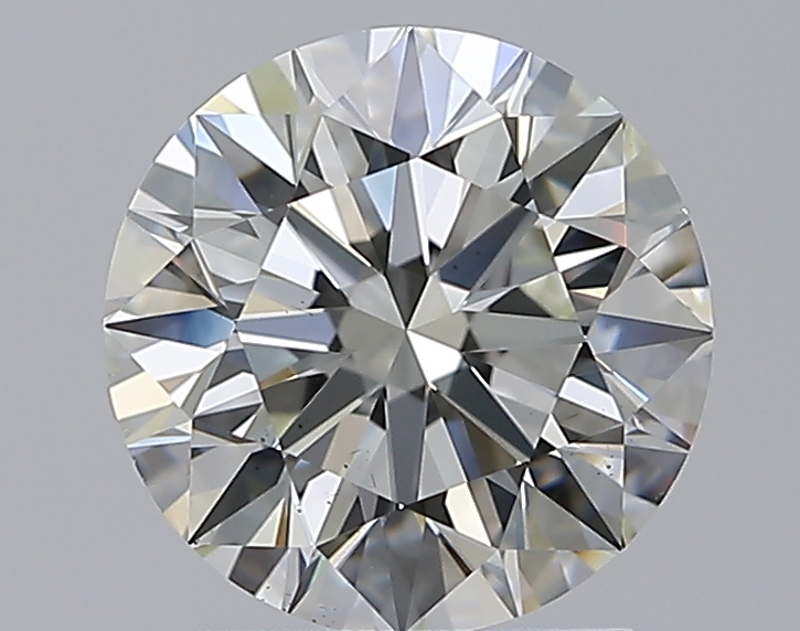 2.01 CaratJ-VS2 EX Cut Round Diamond