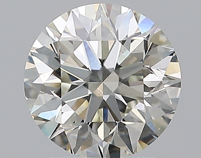 2 CaratJ-SI1 EX Cut Round Diamond