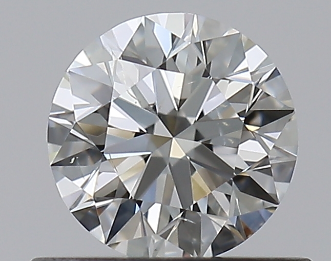 0.53 CaratJ-SI2 EX Cut Round Diamond