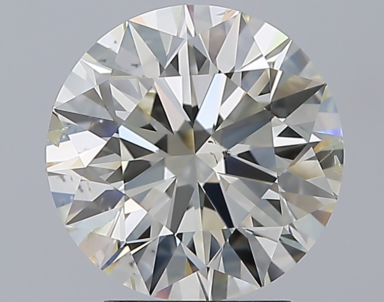 3.02 CaratK-SI2 EX Cut Round Diamond