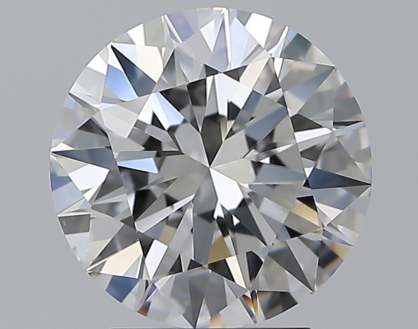 3 CaratF-VVS2 EX Cut Round Diamond