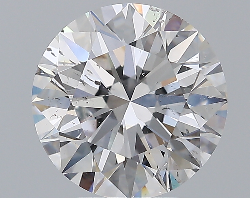 3.51 CaratD-SI2 EX Cut Round Diamond